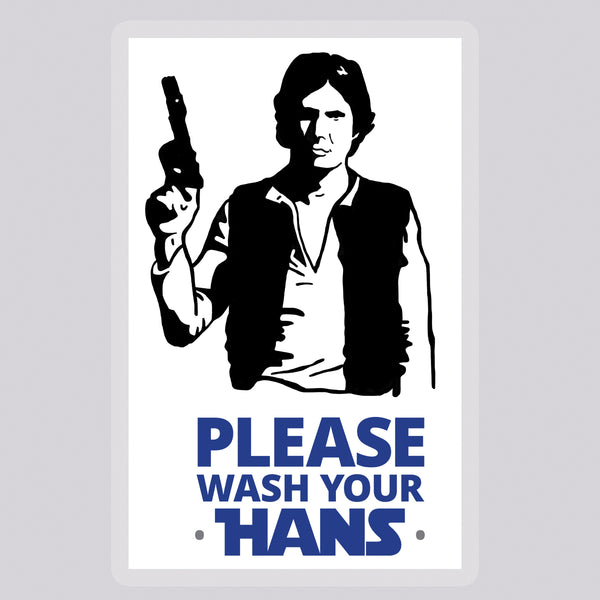 Star Wars Han Solo Wash Your Hans DTF Iron On Transfer