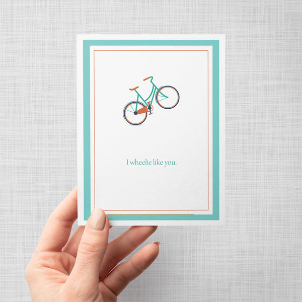 I wheelie like you Love Card