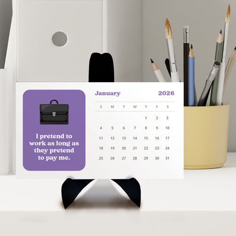 A day at the office 2026 desk calendar