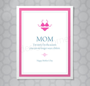 Bikini Card for Mom