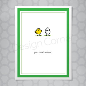 Easter Chick and Egg crack me up Card