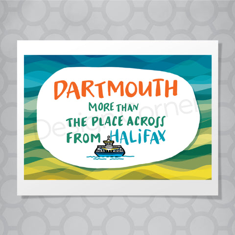 Dartmouth Nova Scotia Hand Lettered Card