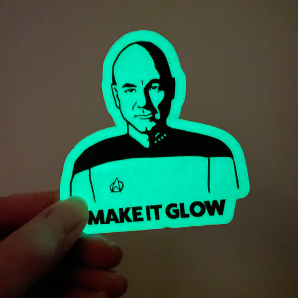 Star Trek Picard Glow in the Dark sticker