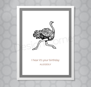 Letterkenny Ostrich Birthday Card