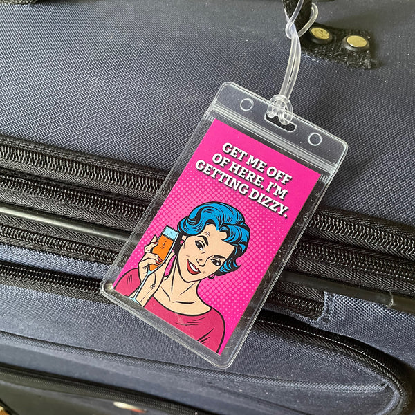 Dizzy Retro Funny Luggage Tag