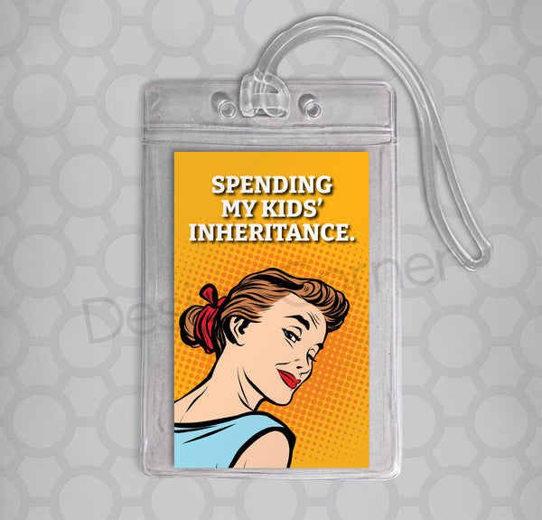 Kids' Inheritance Retro Funny Luggage Tag