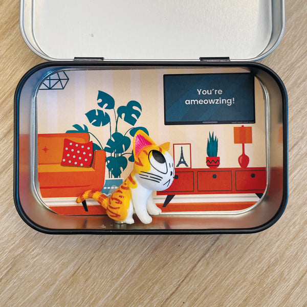 Matchbox Surprise Card Tin - I have felines for you Cat Magnet