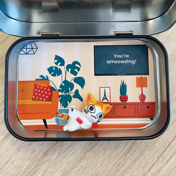 Matchbox Surprise Card Tin - I have felines for you Cat Magnet