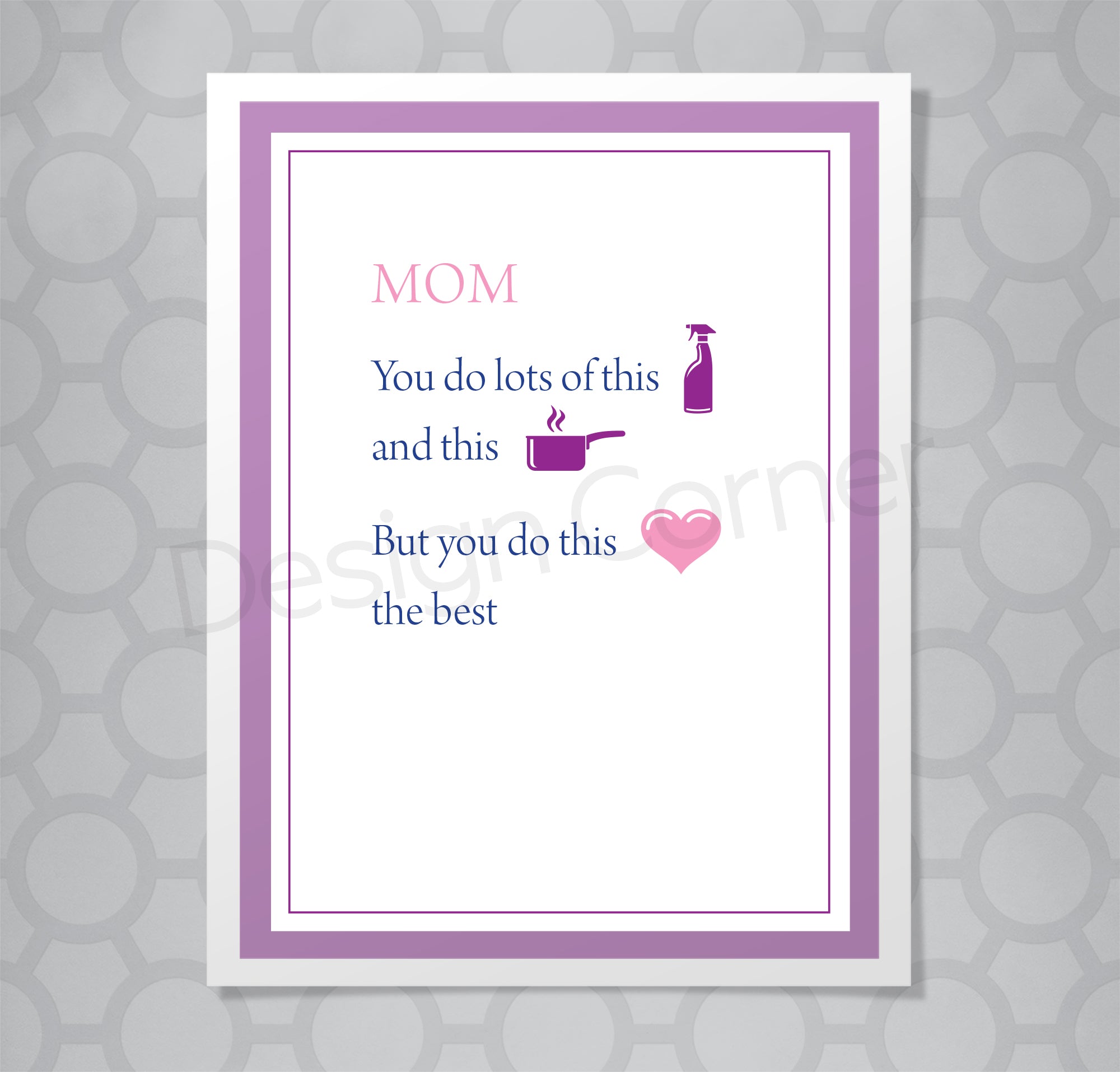 Busy Mom Cleaning Card
