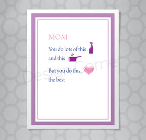 Busy Mom Cleaning Card