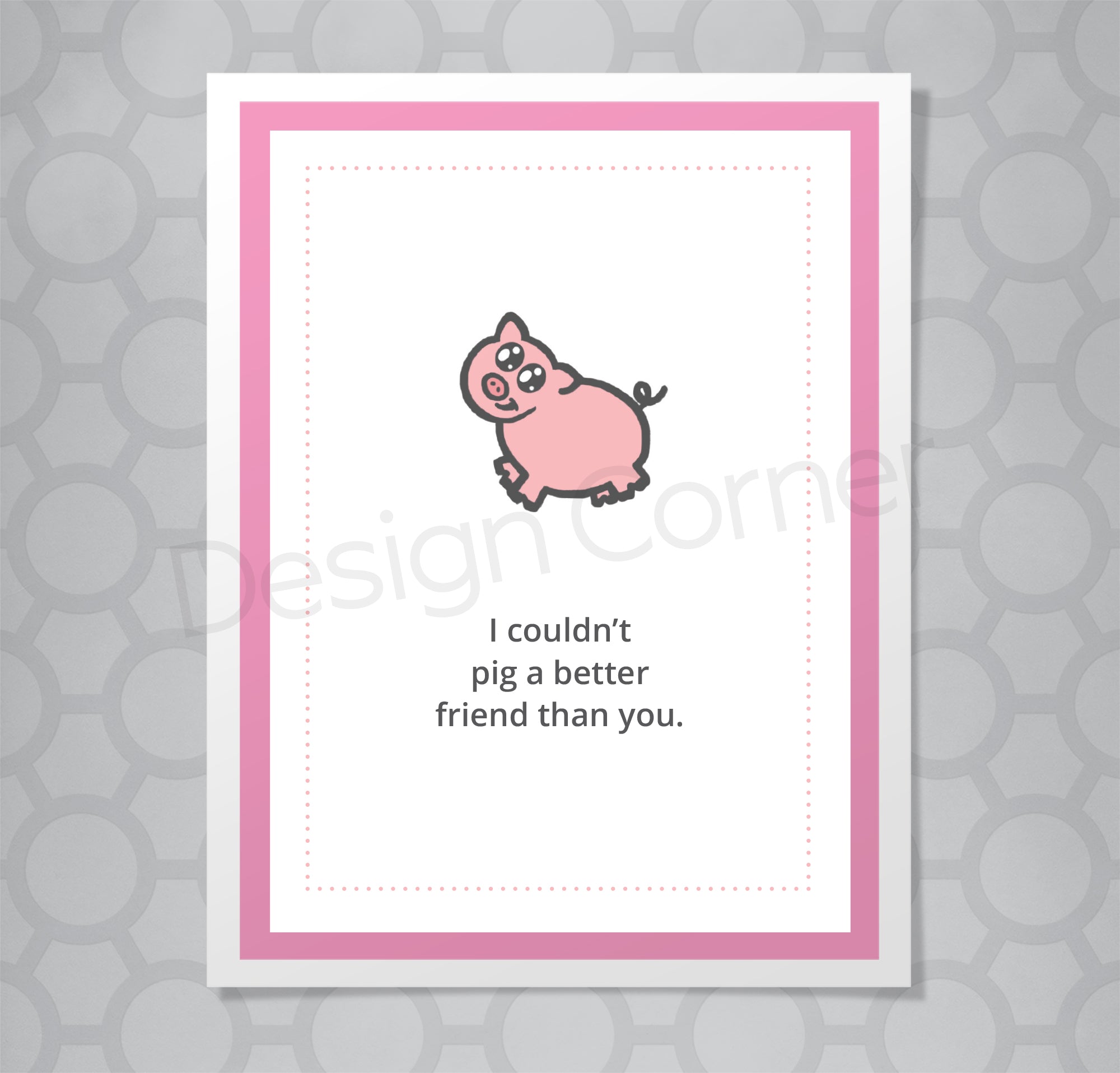 Kids Kards - Piggy Friendship Card