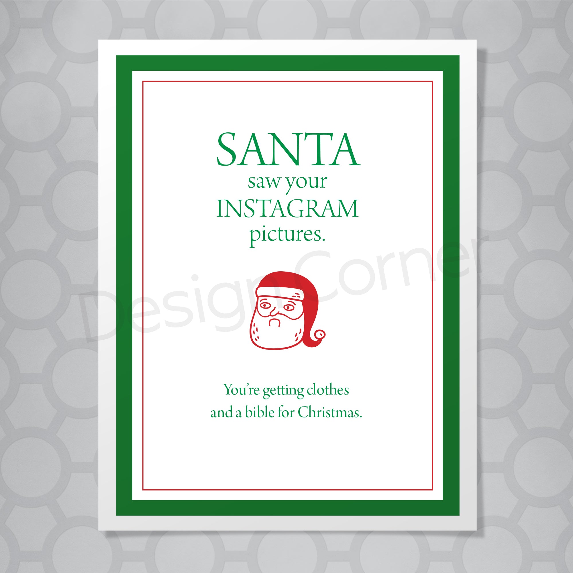 Santa Instagram Christmas Card