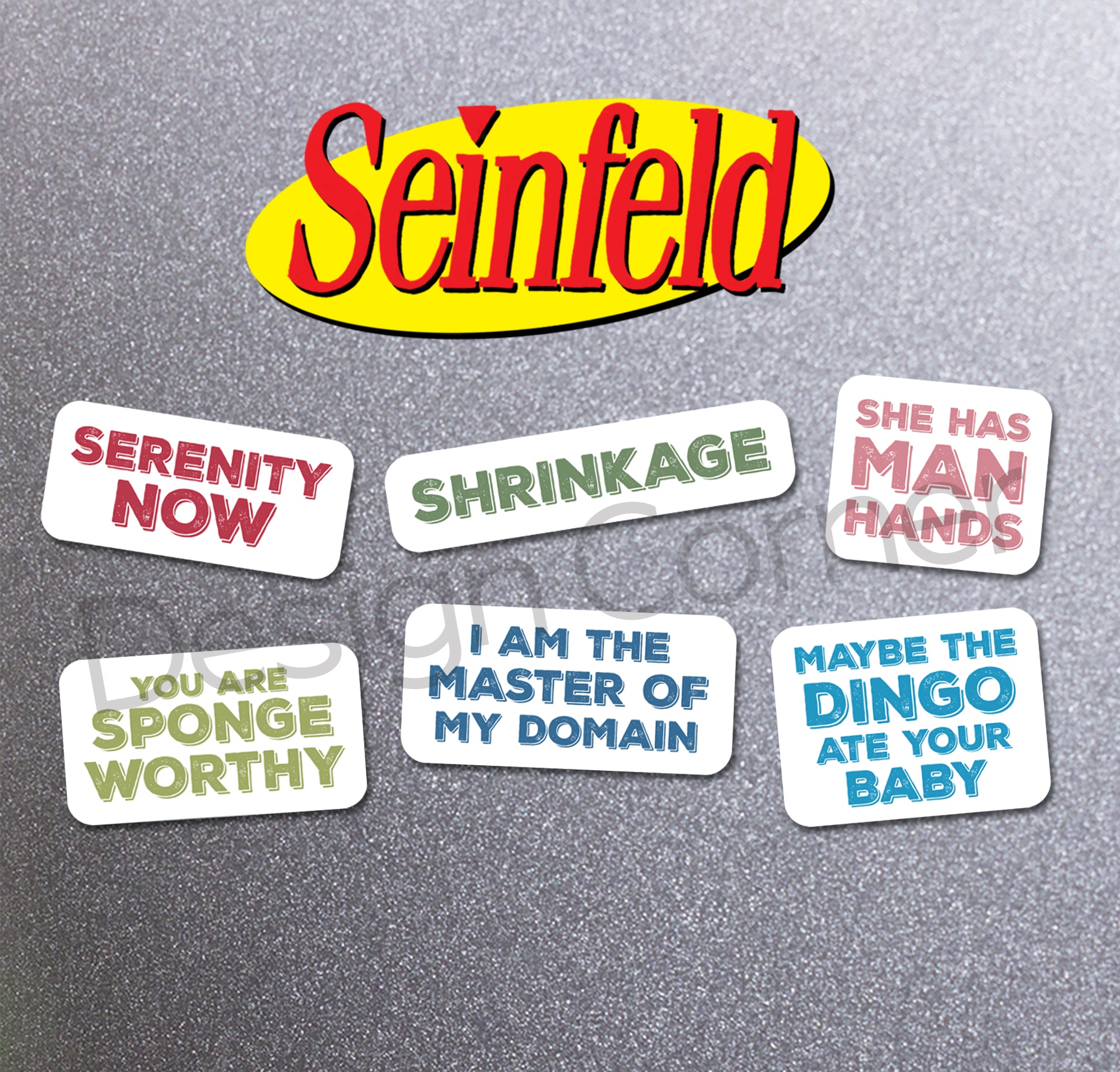 Seinfeld quotes Die Cut Magnets 6 Pack - SET 2
