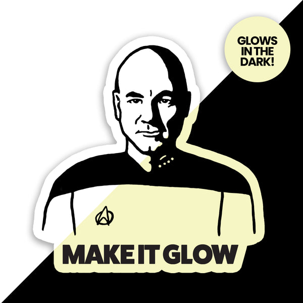 Star Trek Picard Glow in the Dark sticker