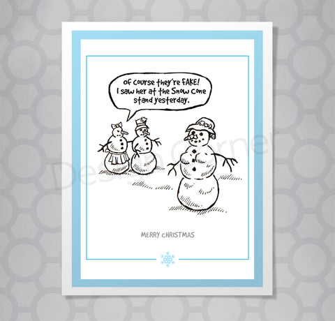 Snowman Series Snowcone Christmas Card