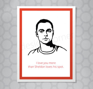 Big Bang Theory Sheldon Spot Card