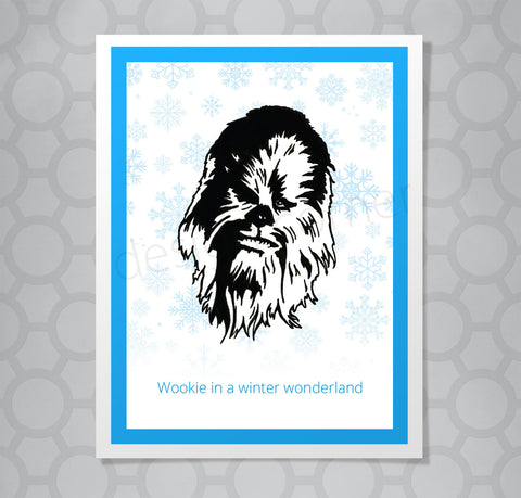 Star Wars Chewbaca Wonderland Christmas Card