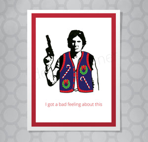 Star Wars Hans Solo Christmas Card