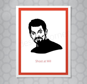 Star Trek Next Generation Riker Shoot Will Card