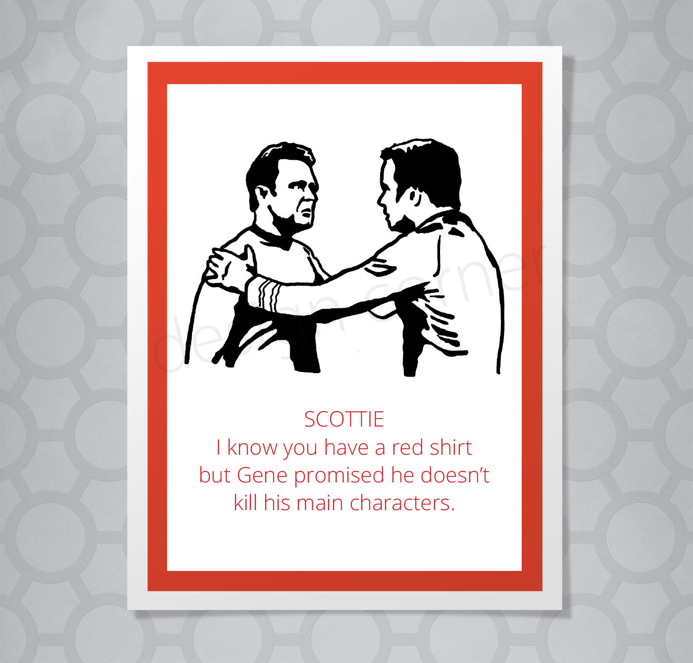 Star Trek Captain Kirk and Scottie Card