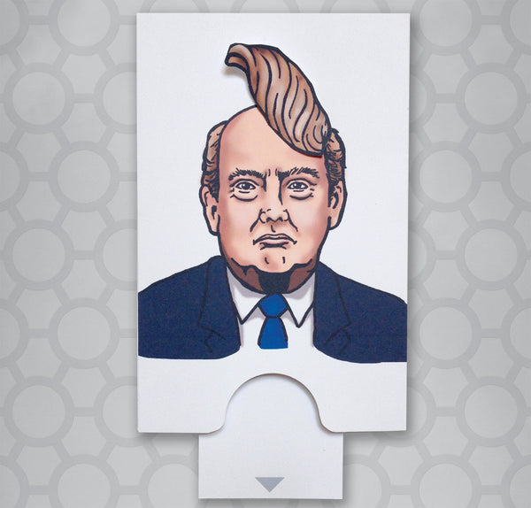 Donald Trump Hair Moveable Pull Tab Card