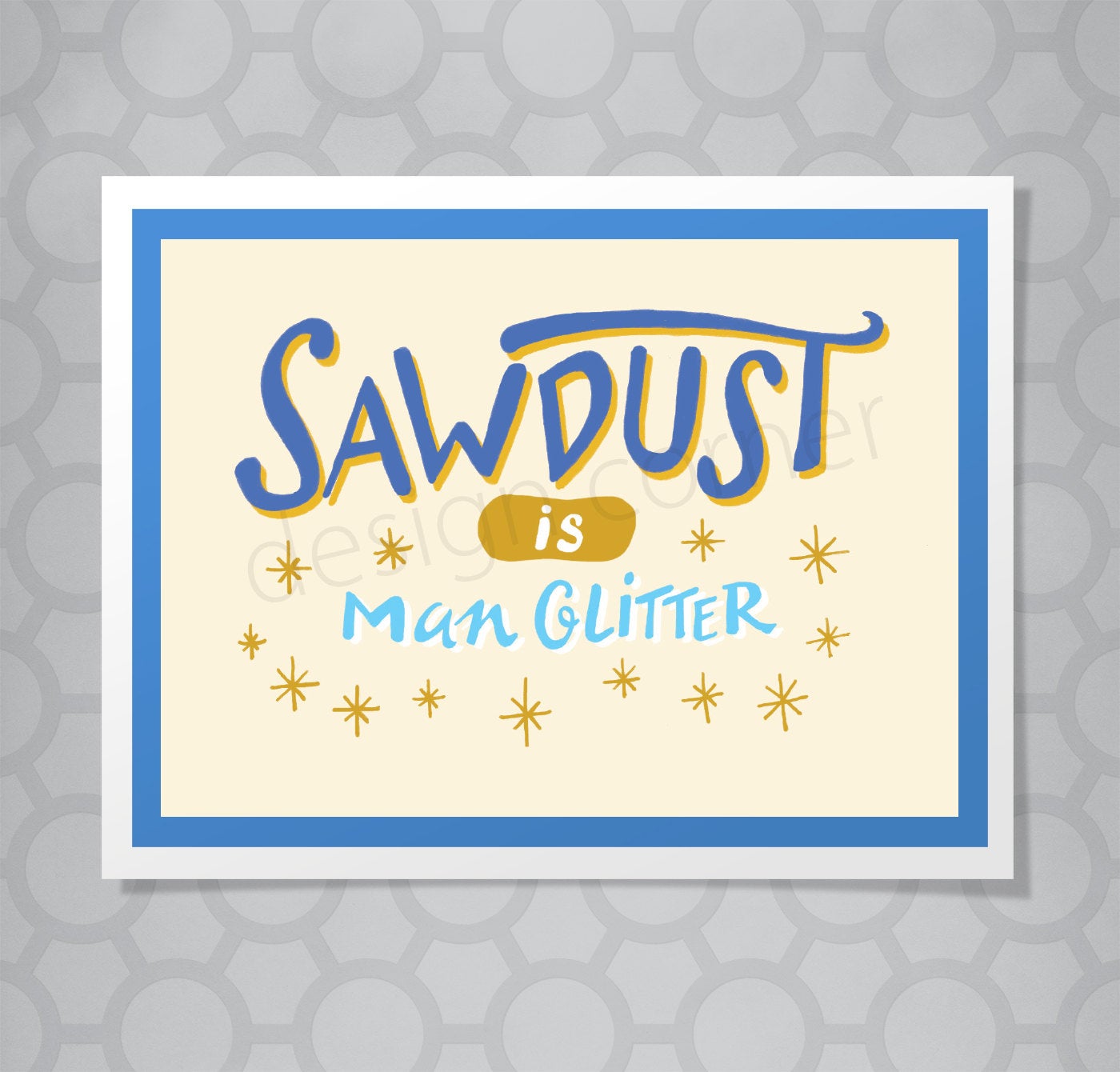 Sawdust Hand Lettered Card