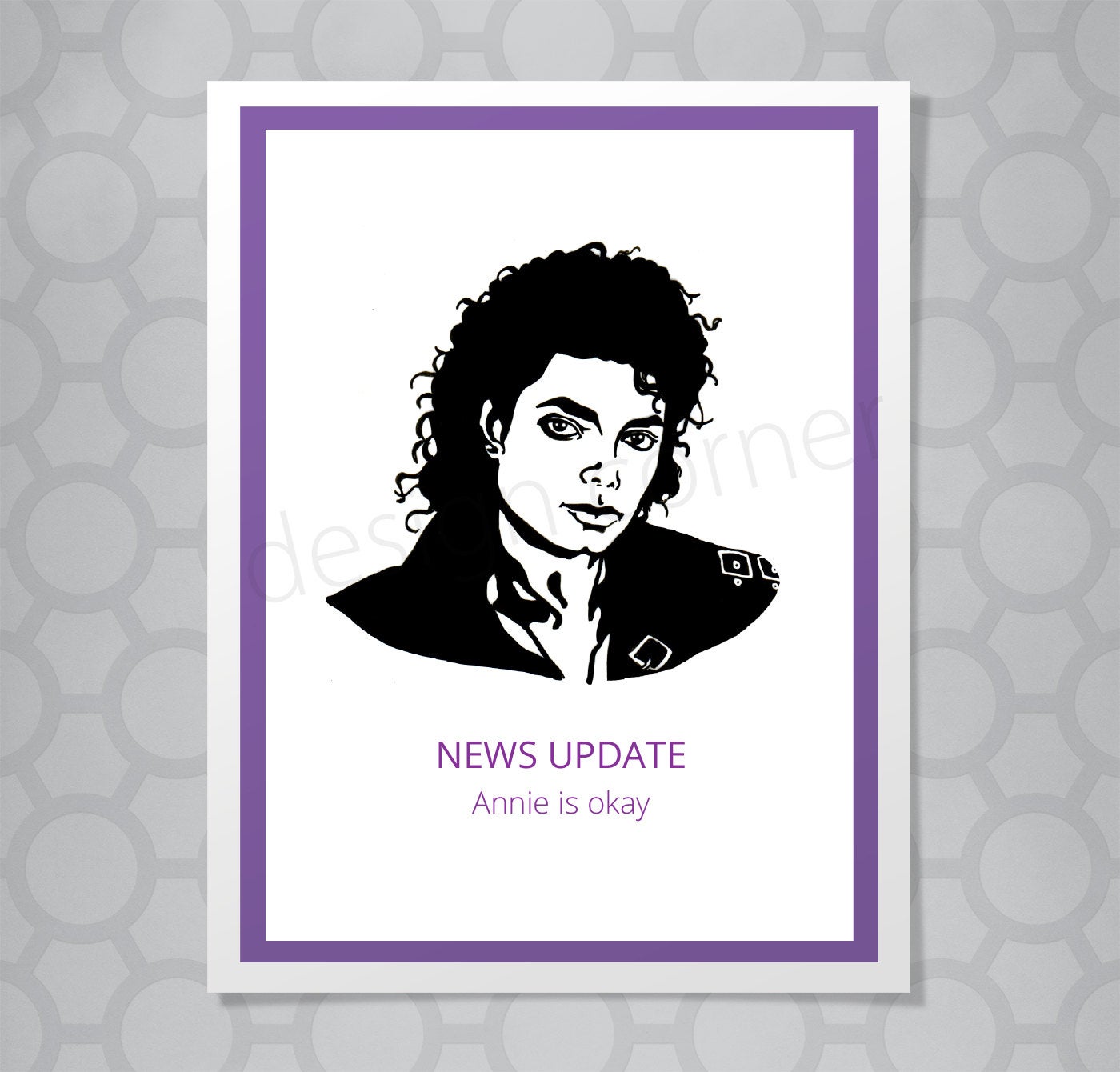 80s Michael Jackson Annie Card