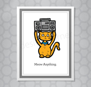 Jasper the Cat Meow Anything All Occasion Funny Illustrated Card