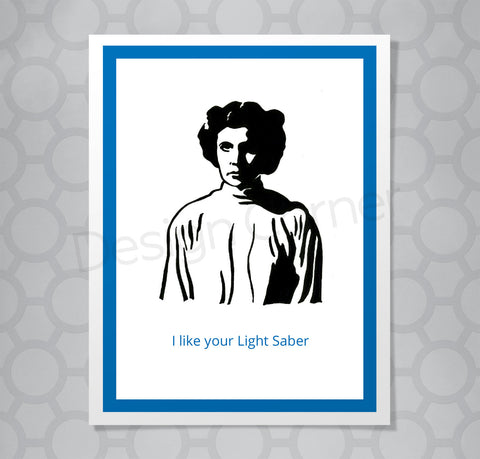 Star Wars Princess Leia Light Saber Card