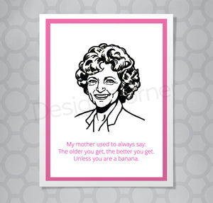 Golden Girls Rose Banana Card