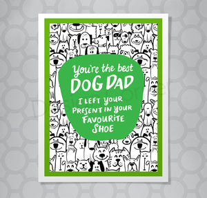 Dog Dad Hand Lettered Card