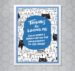 Funny Cat Mom or Cat Dad Card