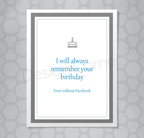 Facebook Remember Birthday Card