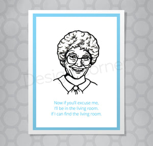 Golden Girls Sophia Living Room Card