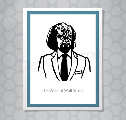 Star Trek Next Generation Worf Wall Street Card