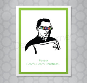 Star Trek Next Generation Geordi Christmas Card