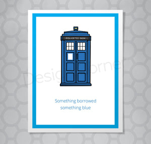 Doctor Who Tardis Wedding Card