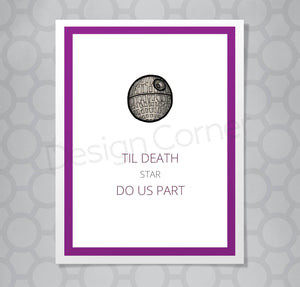 Star Wars Death Star Wedding Card