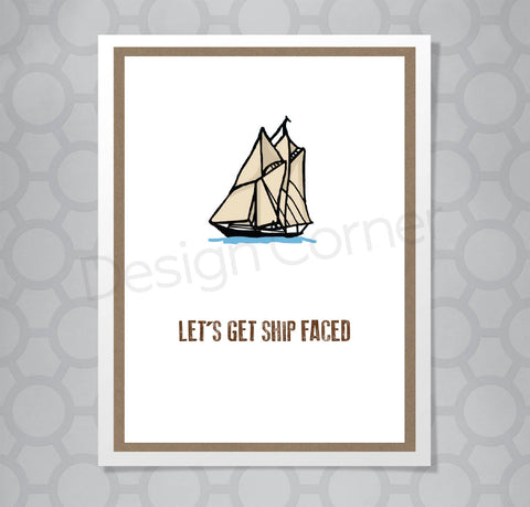 Ship Faced Card