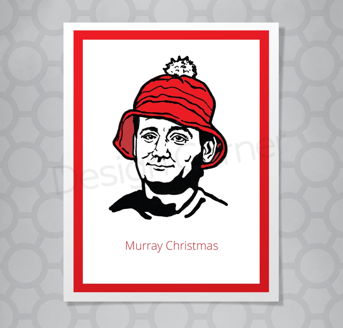 Bill Murray Illustrated Christmas Card