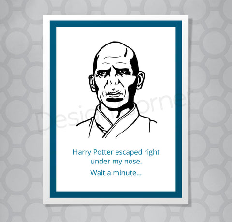 Harry Potter Lord Voldemort Nose Funny Card