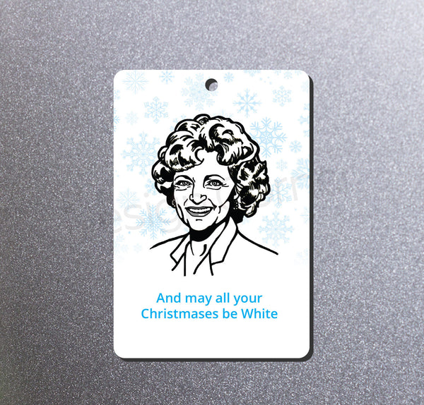 Golden Girls Betty White Magnet and Ornament - White Christmas