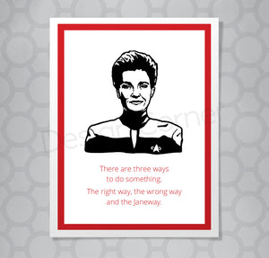 Star Trek Voyager Janeway Card