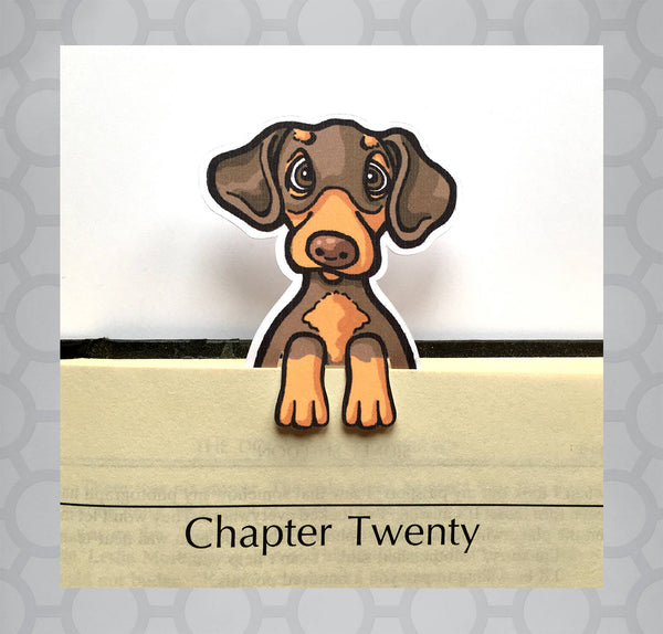 Dashund Dog Die Cut Bookmark