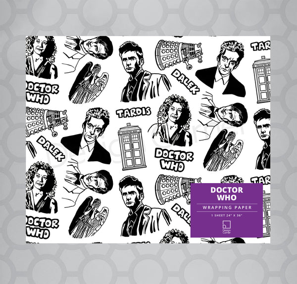 Doctor Who Gift Wrap 24"x36" Sheet