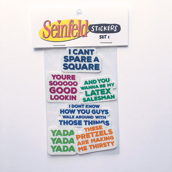 Seinfeld quotes Die Cut Stickers 6 Pack - SET 1