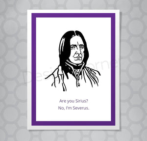 Harry Potter Severus Sirius Card