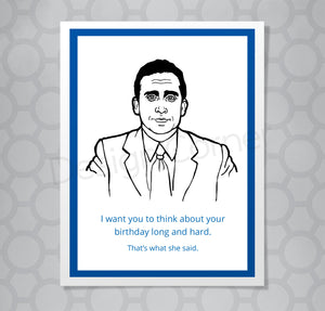 The Office Michael Thats What She Said Card