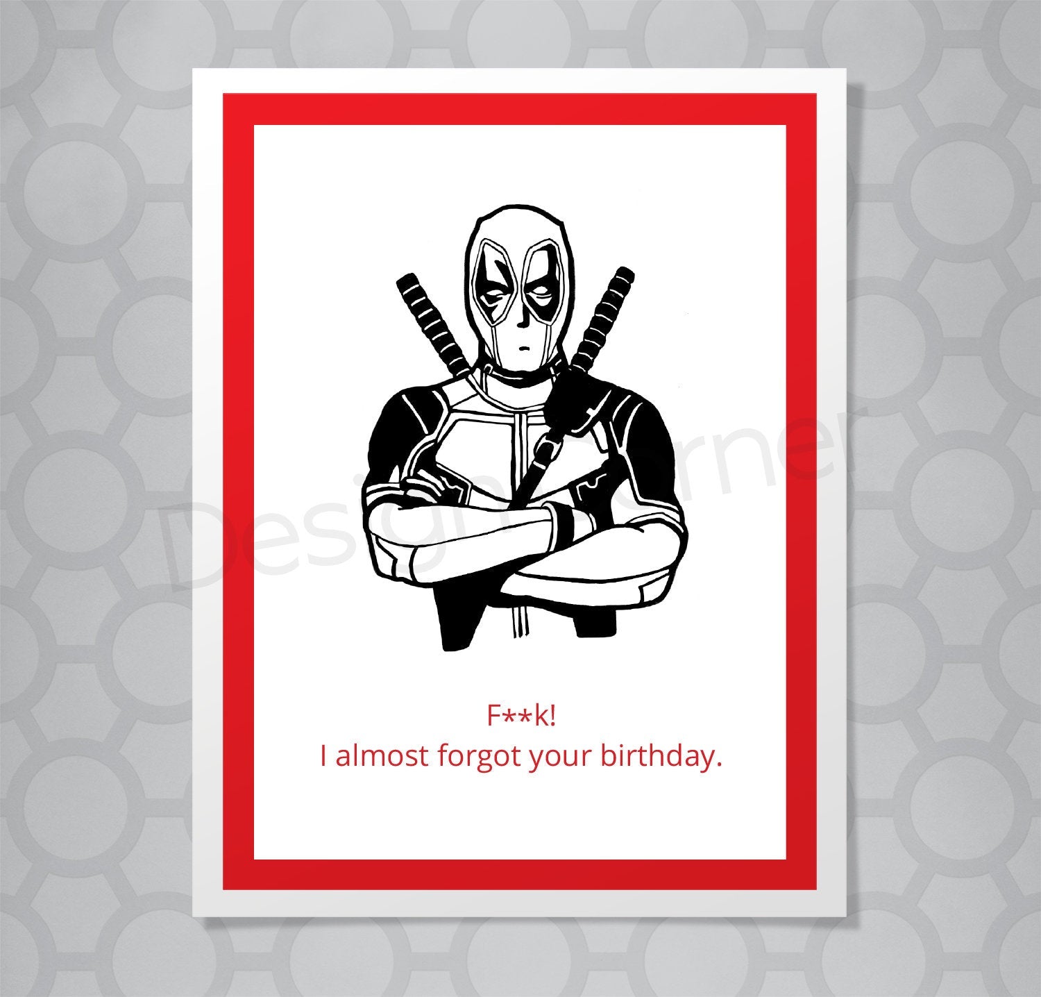 Marvel Deadpool Birthday Card
