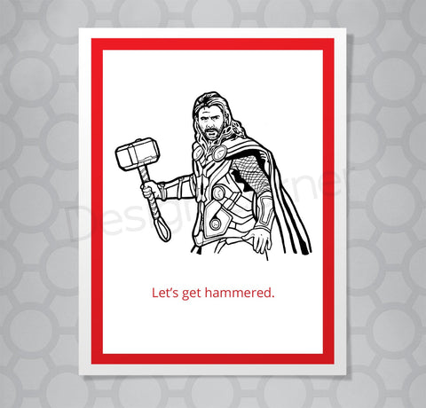 Marvel Thor Get Hammered Card